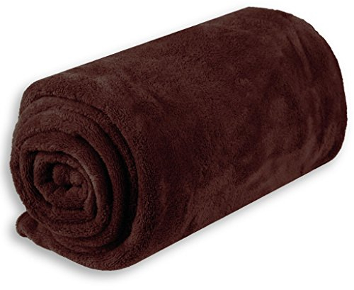 Bestlivings Babydecke Schmusedecke Kuscheldecke Krabbeldecke Wickeldecke Mikrofaser viele Farben und Größen (ca. 80x120 cm/braun - Dunkelbraun)