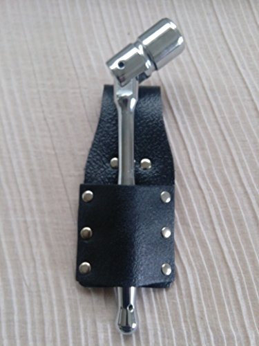 Scaffold Spanner 7/16 Whitworth Swivel Head with Black/Brown BBI Leather Spanner Scaffolding Tools Single Frog