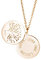 Gravado Mondgold Kette aus Gold Edelstahl mit Kreis und Lebensbaum, Personalisiert mit Namen, inkl. Geschenkbox, Damen Schmuck, Länge ca. 55 cm