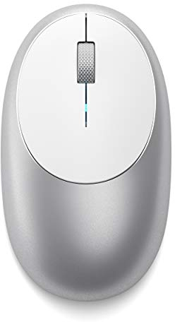 SATECHI M1 Wireless Bluetooth Maus – USB-C wiederaufladbar, kompakt & tragbar, für Mac/Windows, kompatibel mit MacBook M4/M3/M2, Pro, Air, iMac, iPad Pro, iPhone 16/15/14 & mehr – Silber