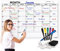 Scribbledo N Dry Erase Monatskalender, 121,9 x 91,4 cm, wiederverwendbarer Wandplaner, inkl. 4 Marker, 1 Radiergummi und Montageband