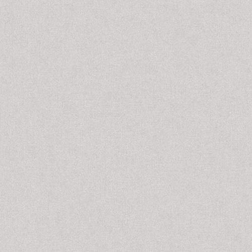 Grandeco Panama Plain Textured Linen Fabric Wallpaper, Light Grey