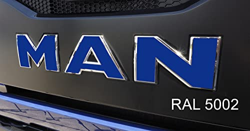 W.B.A. Aufkleber passend für Man Emblem TGX/TGS Euro 6 ab Bj. 2013 RAL Blautöne (RAL 5002, TGX)