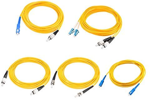 Cable de fibra, 10 metros de 33 pies FC a FC Duplex 9/125 de fibra óptica monomodo Cavalier Cable de parcheo óptico FC-FC