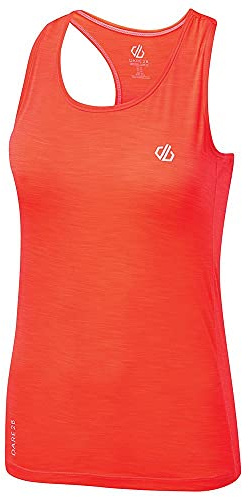 Dare 2b Modernize II' Lightweight Quick Drying Mesh Ventin Racer Back Stretch Active Vest T-Shirts/Polos/Vests - Fiery Coral, 18