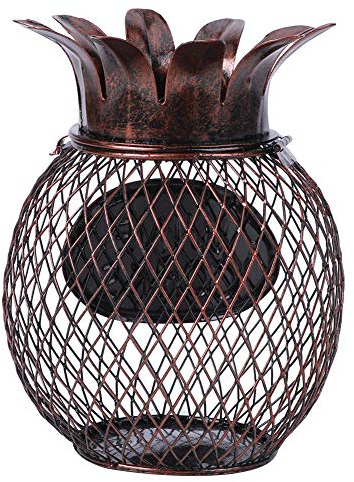 Wine Cork Container,Wine Cork Collector,Pineapple Shaped Barrel Cage Holder Collector Barrel Metal Wine Cork Holder with Ornaments Cork Storage Box for Home, Office, 4.3x5.9inch
