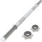 MAXXIVA Hantelstange 160 cm Langhantelstange Krafttraining Zugstange silber verchromt Sternverschluss bis 300 kg Workout Bodybuilding Fitness Gewichtheben
