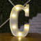 Tiardey Brief Lichter LED Symbol Form, Alphabet Kunststoff Festzelt Tischlampen, Leuchten Wörter, Geburtstag Hochzeit Party Everyday Home Wandbehang Dekor-C