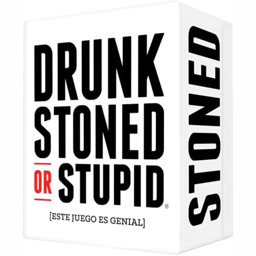Asmodee Drunk, Stoned or Stupid, Kartenspiel für Partys mit Freunden, ab 18 Jahren, ab 4 Spielern, 30 Minuten pro Spiel, Spanisch