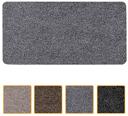ANRO Fußmatte Schmutzfangmatte waschbar wasserdicht robust Schmutzfänger für Eingang, Haustür, Flur, Küche, Schlafzimmer Poet Größe 40x120cm Carpet Grau
