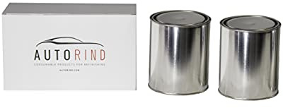 AUTORIND Metal Quart Size Paint Can (2 Pack), Empty Quality Tinplate Unlined Cans w/Lids, Silver Color and %100 Recyclable