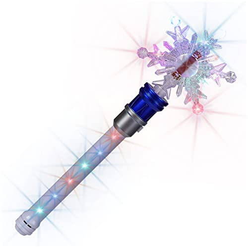 XJSGS- Light Up LED Wand Star Light Flashing Wands,Magic Wand Rotating Toy for Girls and Boys christmas & birthday gift (Blue) (Blue)