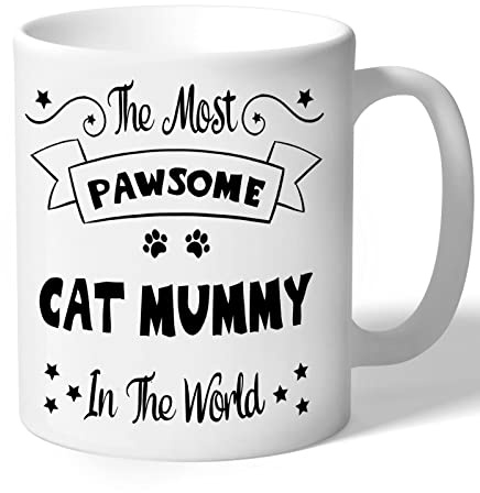 Cat Mummy Mug - Pawsome - Cat Mummy Gifts (Black Print)