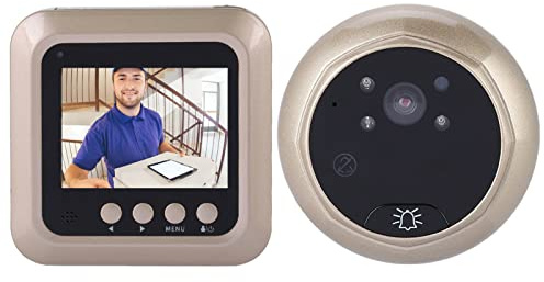 Timbre de Video 2.4 Pulgadas 1080P Timbre eléctrico Inteligente TFT Mirilla Digital Vista Nocturna infrarroja Visor de cámara de Seguridad Funcional Sistema de Seguridad para el hogar