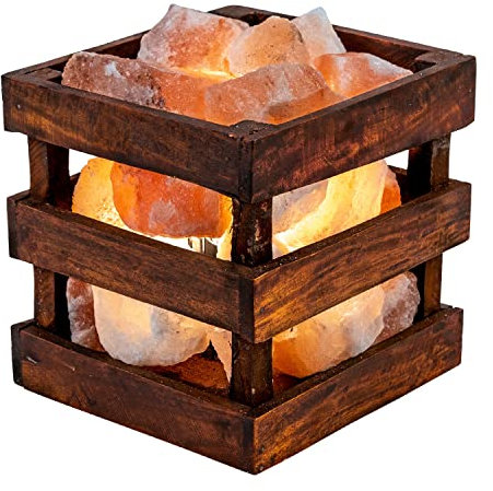 SUPERBUTELKI.PL Lámpara de Sal del Himalaya de Punjab Pakistán - Lámpara de Cristal de Sal Lámpara de Sal Natural y Única Lámpara de Piedra de Sal