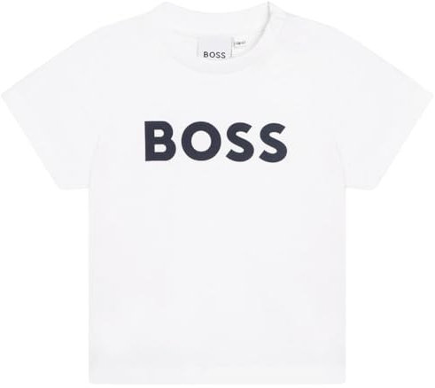 BOSS - Tee-Shirt Manches Courtes Blanc 100% Coton 18MOIS