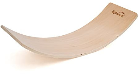 Robincool Tabla de Equilibrio Montessori Curvy 82x30x19 cm Madera Ecológica | Certificado CE | Peso Máximo 60 Kg | Tabla Curva Wobbel | Balance Board