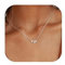 Chriscoco Kette mit Buchstabe 𝐒𝐢𝐥𝐛𝐞𝐫 𝟗𝟐𝟓 Halskette mit Buchstaben Gold/Silber Kette Damen Hypoallergene Herzkette Anfangsbuchstaben Silberkette Damen - Mit Schmuckschatulle