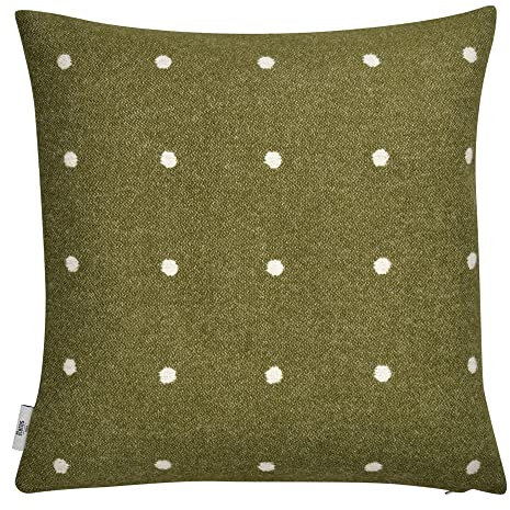RØROS TWEED - Pastille Kissen - Kissen aus norwegischer Lammwolle - Design von Anderssen & Voll - Kissenmaße: 50 x 50 cm (50 x 50 cm, 106102 - Green Moss)