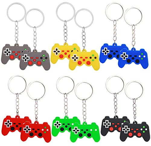 Portachiavi da Gioco,12 Pcs Portachiavi Videogiochi Portachiavi di Controller Portachiavi con Maniglia di Gioco per Bambini Feste di Compleanno Regalo