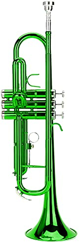 Blechbläser Trompete, Musik Blasinstrument mit Hilfswerk Zeug Set (Grün)