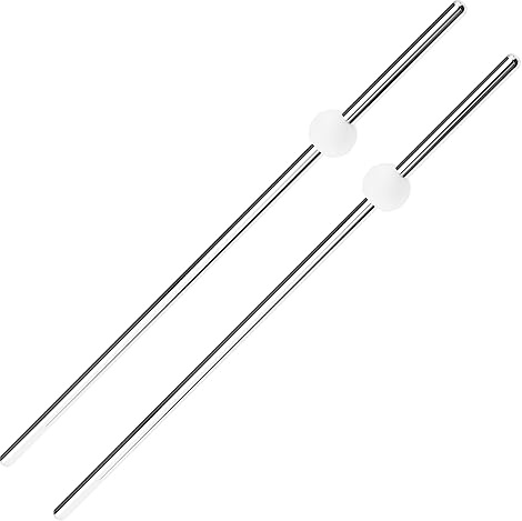 EMSea 2 Stück Waschbecken Pop-Up Ablaufarmstange, 13,5mm Kunststoffkugeldurchmesser, 200mm Länge, Pop Up Abfallhebel Edelstahl Ersatzteil