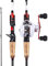 Sougayilang Casting Angelrute und Rollen-Kombi, 1.8m/2.1m MH Angelrute mit Baitcasting Rollen-Kombination, 2-Sektion Baitcaster Combo-1.8JYBR