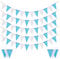 Laipuke Wimpelkette Outdoor, 5 Stück Regenbogen Wimpelkette Girlande - 12 Wimpel pro Girlande