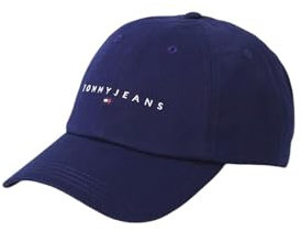 Tommy Jeans Tjm Linear Logo cap Am0Am12958 Coperchio, Blue (Yale Navy), OS Adulto