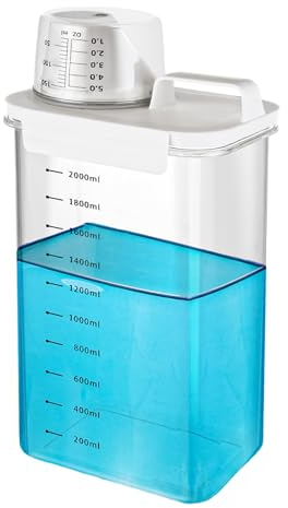 LDXDRU 2300ML Laundry Detergent Container, Washing Powder Storage Container, Detergent Dispenser for Washing Pod Powder Detergent