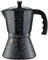 NAPOLEON Italian Coffee Maker Induction Hob Cafetiere - Stovetop Coffee Machine 12 Cup for Gas Cooker Top or any Hob - Stone Noire Black