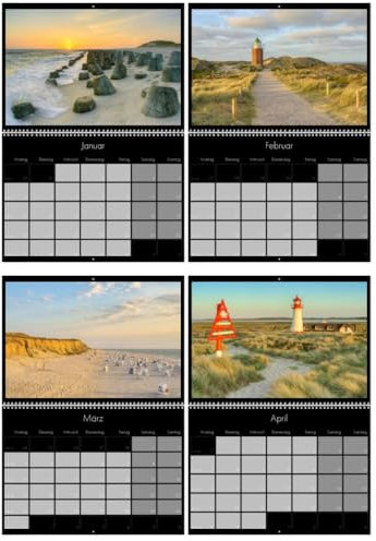 artboxONE Klapp-Kalender 2023 Wunderschnes Sylt - Perle der Nordsee Klappkalender A2 2025 Natur