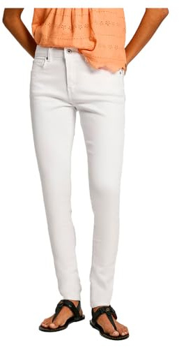 Pepe Jeans Damen Skinny Mw Regent Jeans, Weiß (Denim-TC7), 30 W/30 L