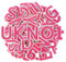 GYGYL 72 Pieces Iron on Letters and Numbers Patches, Embroidered Sew on/Iron on Patches Alphabet A-Z, Numbers 0-9 Applique for Clothes, Dress, Hat, Socks, Jeans, DIY Accessories (Pink)