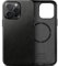 kingflag Custodia in pelle per iPhone 13 Pro 6,1 pollici, extra sottile, compatibile con bottoni in metallo MagSafe (nero)
