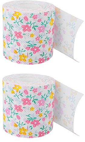 FRCOLOR 2rollen Bunt Bedrucktes Toilettenpapier Mit Einzigartigem Blumenmuster Und Hautschonend Als Serviette Oder Taschentuch