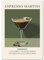 Happymotive – Espresso Martini Poster | Cocktail Poster mit Rezept & Zutaten | Moderne Wanddeko für Bar, Küche & Wohnzimmer | Premium Druck auf 300g Papier | DIN A2, A3 & A4