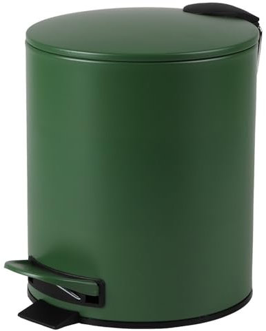 Urban Living 5 Liter Tret-Mülleimer Kosmetikeimer Tretmülleimer mit Absenkautomatik - herausnehmbarer Einsatz mit Henkel (Grün)