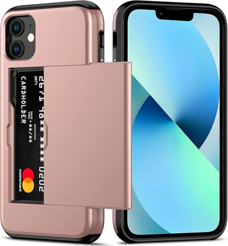 Cesryorsis per iPhone 12/iPhone 12 Pro cover con Porta Carte, Custodia in silicone TPU per telefono, ultra sottile, morbida, antiurto case protettiva, copertura paraurti