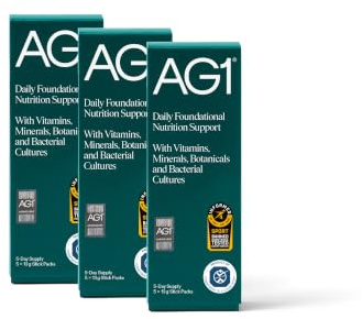 AG1 Greenspulver Nahrungsergänzungsmittel (Reiseportionen, 15 Stück) | Täglicher Nährstoff-Boost Mit Vitaminen, Mineralstoffen Und Mehr Als 70 Inhaltsstoffen Von AG1 Athletic Greens