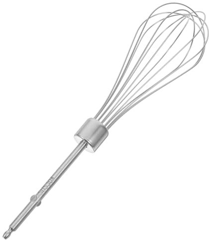 VALICLUD Professional Stainless Steel Whisk Attachment for Hand Mixers Wire Milk Frother Beater for Kitchen for More Easy to Clean