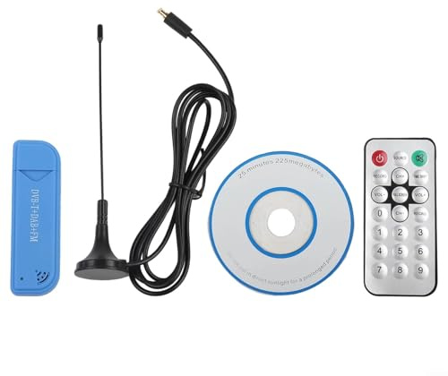 DAZZLEEX Sintonizador de TV digital USB 2.0 25MHz-1760MHz con antena, RTL2832U y chipset R828D para modos FM/AM/NFM/DSB/USB/LSB/CW, compatible con Scanni inalámbrico