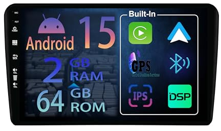 [2+64GB] 9 Zoll Android 15 Autoradio für Audi A3 8P S3 RS3 2003-2012 Radio Carplay Stereo Wireless Mit Car Play GPS Auto Navi Bildschirm Bluetooth Navigation Player Touchscreen FM SWC