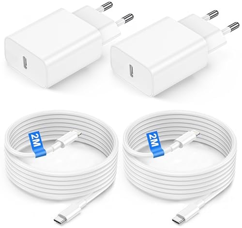 30W i-Phone Fast Charger with 2m Lightning Cable [MFi Certified] for i-Phone 14 Pro Max /14 Plus /14Pro/14/13 Plus/12/11/SE/Mini/X/XS/XR SE/8/7/6/iPad (2PACK)