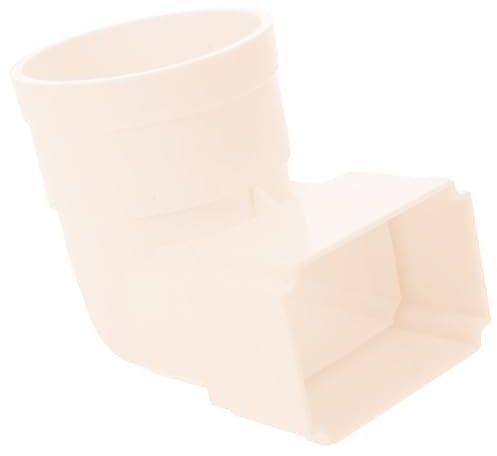 jojofuny Connettore per Tubo di Grondaia Quadrata in Plastica Bianca, Accessorio per Drenaggio Affidabile e Facile da Usare, per Impianto Raccolta Acqua Piovana