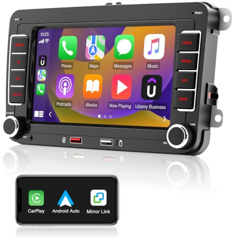 WERESOUND Autoradio für VW Golf 5 6 Passat Polo Tiguan Touran EOS Skoda, 7 Zoll Touchscreen Auto Radio mit Wireless CarPlay & Android Auto, Bluetooth Freisprecheinrichtung, FM, AM, RDS, Canbus