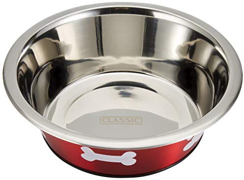 Classic Pet Products Classic Posh Paws Dish, 2500 ml, Red