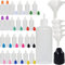 XIAONAN 20 Pack x 100ml LDPE Empty Plastic Squeezable Dropper Bottles with Funnel