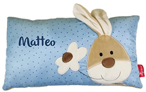 Sigikid 40992 - Babykissen Semmel Bunny mit Namen beschriftet