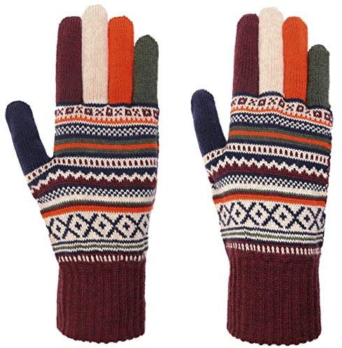 LIERYS Liova Merino Strickhandschuhe - Mehrfarbig - Wärmende Fingerhandschuhe - Einheitsgröße Damen - Made in Italy - Herbst/Winter bunt One Size